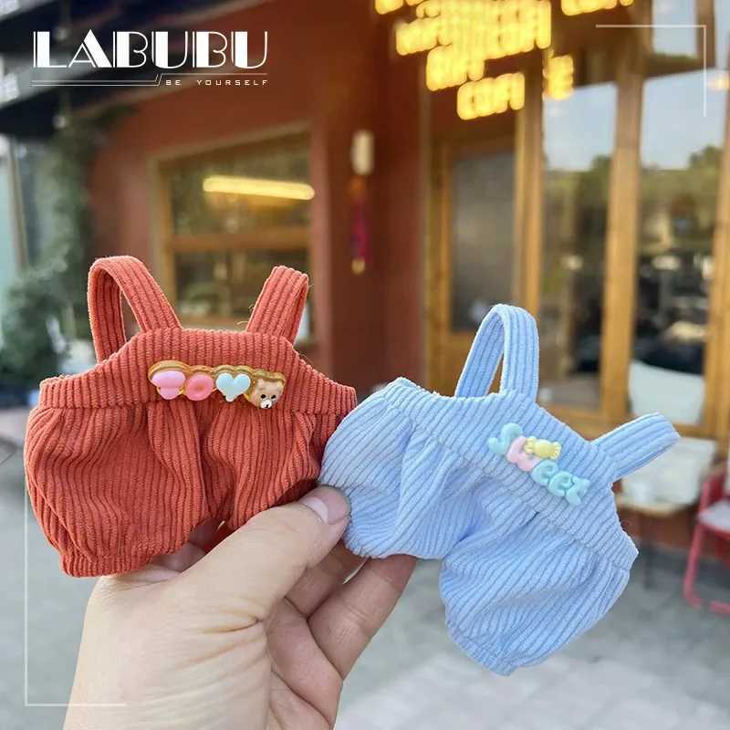 Doll Clothes Outfit Accessories Backpack Pant with Hat For 17cm Labubu V2 Mini Dolls Clothing Accessories Kid Toy Girl GiftT250313