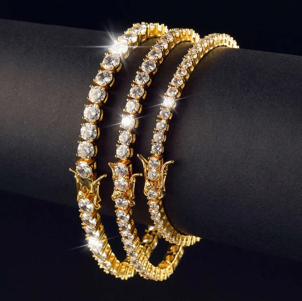 jewelryHip Hop Tennis Necklace 1 row Cz Cubic Zircon Ice out 4mm 5mm 6mm 18/K rapper necklace