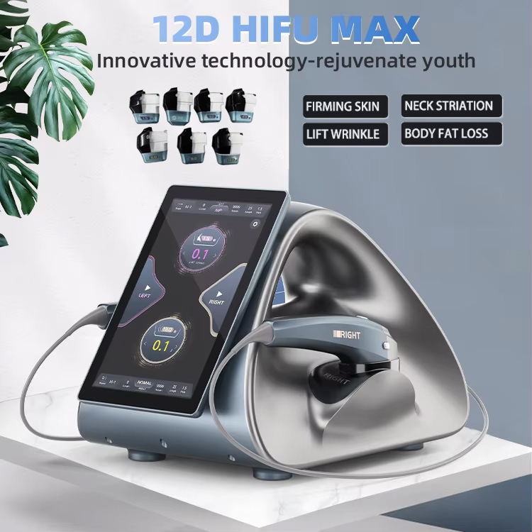 Top Ranked 12D Max HIFU Anti Aging Machine 12D HIFU for Face Lifting Body Contouring Wrinkle Removal 2 Handles Skin Rejuvenation Smas Skin Firming Salon