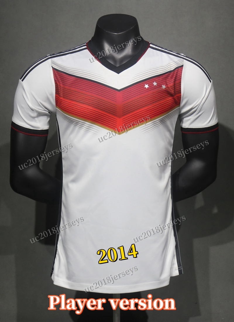 Player version 2014 German Retro soccer jerseys GOTZE SCHWEINSTEIGER MULLER KROOS LAHM 14 Ge home classic vintage football shirt long sleeves S-3XL