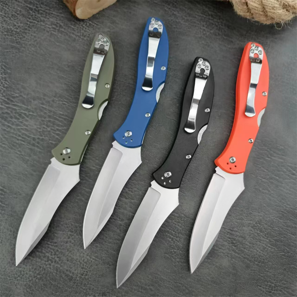 Portable Multifunctional Folding Knife with D2 Steel Blade, Nylon Fiber Handle High-Quality Survival EDC Hunting Tool for Outdoor Use - Models 15535, 