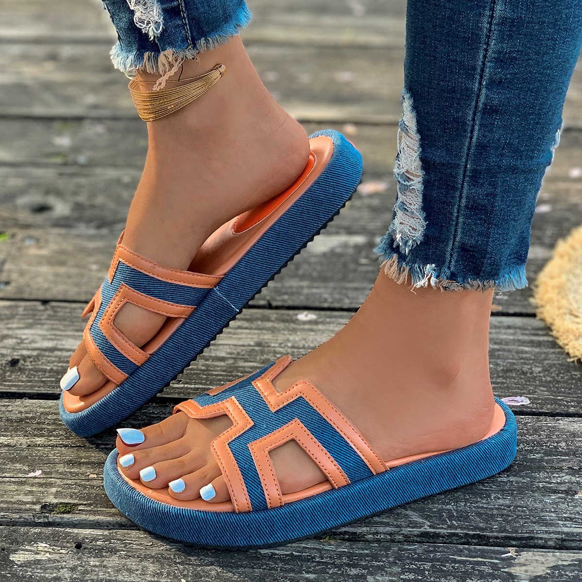 free shipping designer Sandals for woman outdoor shoes soft sole Solid Beach slipps womans size 36-43
