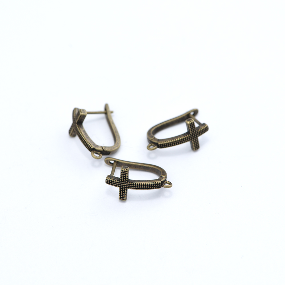 Vintage-Style Antique Bronze Earring Components Set - Perfect for Do-it-Yourself Jewelry Creations