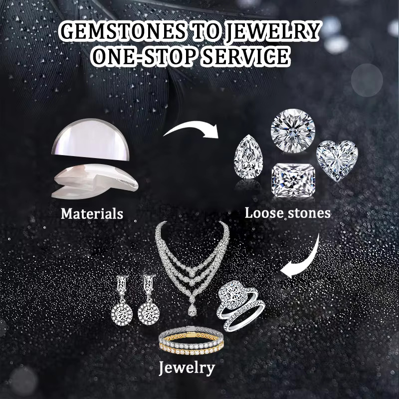 14K Gold Earring Each Moissanite 0.5ct 1ct 1.5ct 2ct Oval Loose Moissanite Diamond Stud Earring