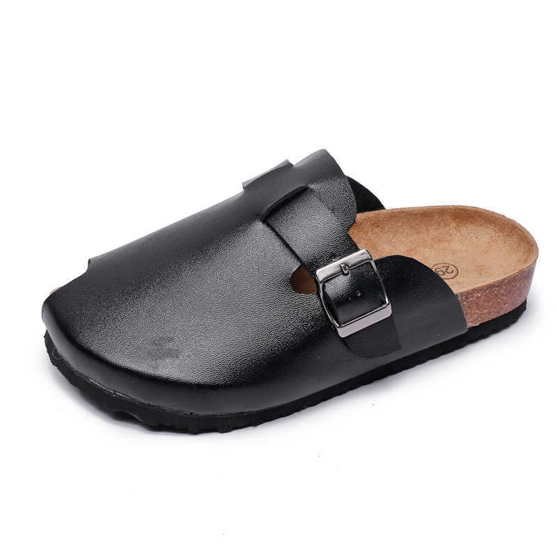 Sandals Ruizu new spring and autumn childrens Cork slippers fashion girls Korean version sandals boys beach shoes Baotou Korean versionY250315TMN9