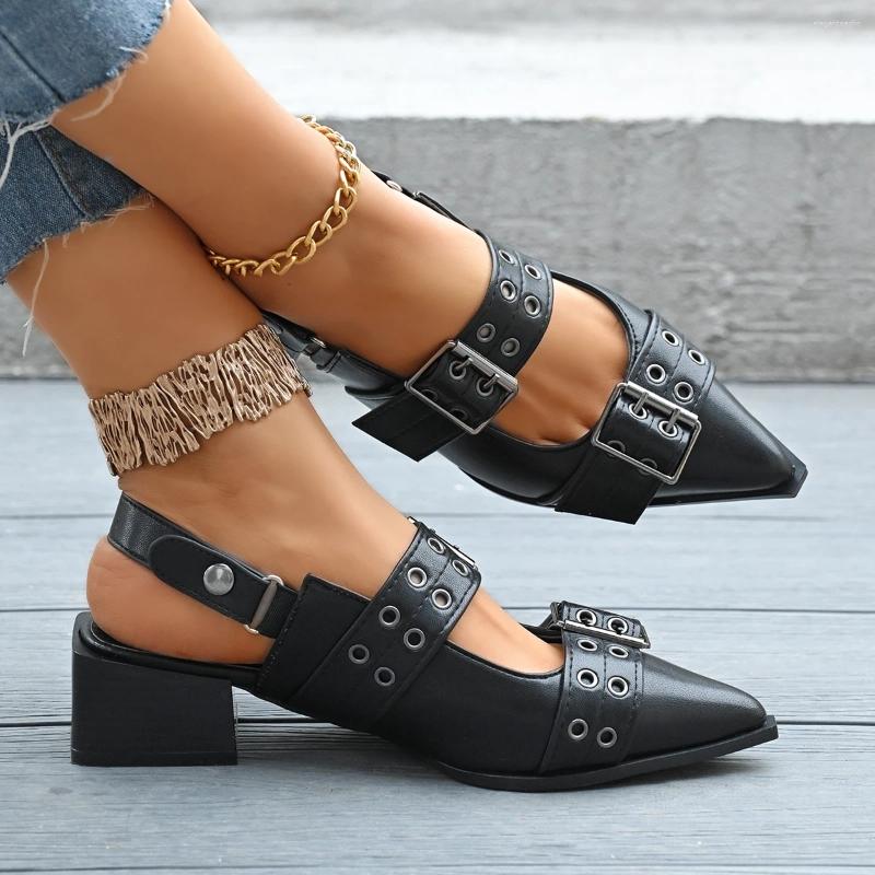 2025 S Fashion Designer Sandals Women Platform Pointed Toe Spring Shallow Flats Slip On Outdoor Shoes Big Size Atos De Mujer