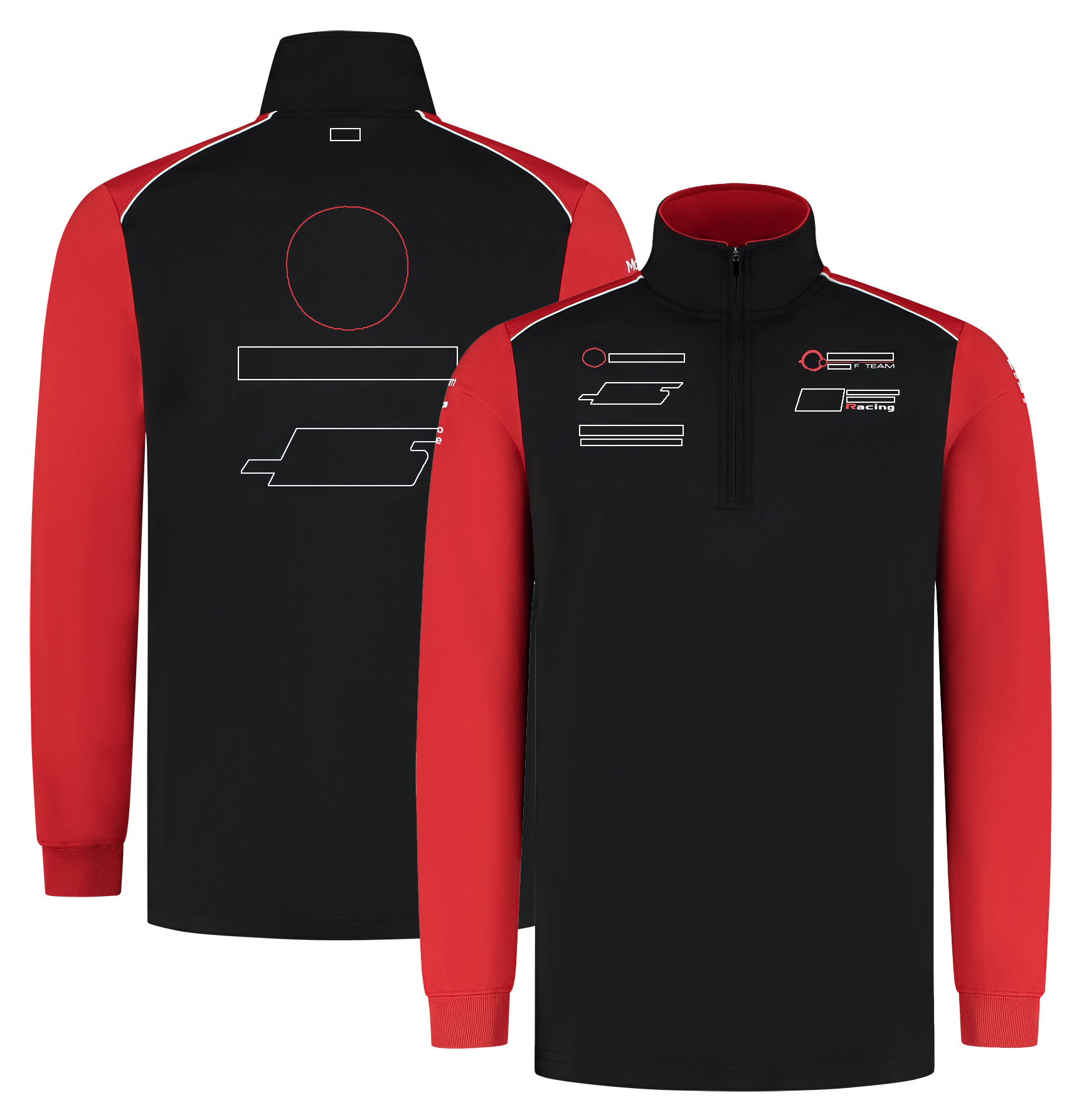 2025 F1 Racing Suit Mens Formula 1 Team Soft Shell Jacket New Season Driver 1/4 Zip Pullover Midlayer Sweat Plus Size Custom free shipping