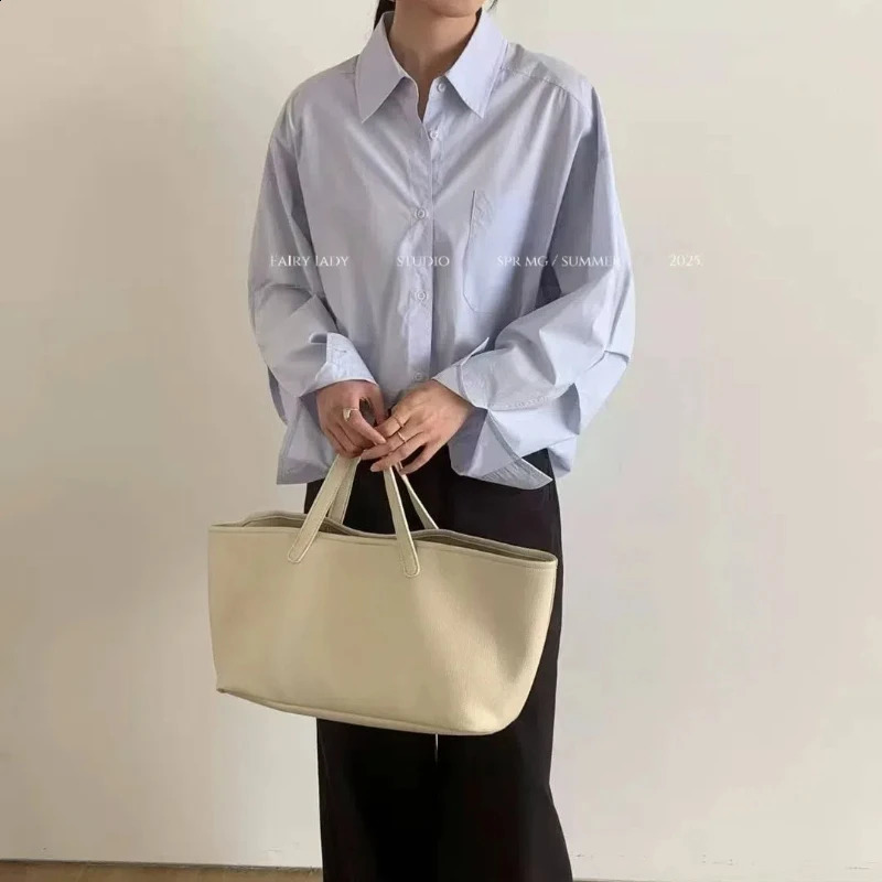 Fashion Women Blouses 2025 Turn-down Collar Solid Color Korean Spring Summer All-match Long Sleeve One Size Midi Womens Shirt 250313