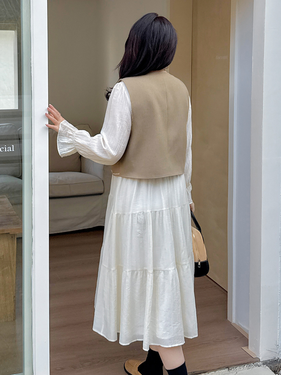 K9150 Asian style vest dress suit 2025 spring new French tea break two-piece suit