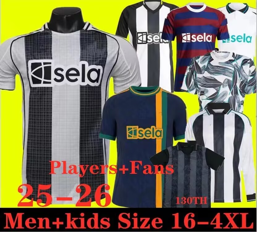 ISAK BRUNO G. newcaslte united 25 26 Soccer Jerseys TONALI GORDON newcaste 2025 football shirt JOELINTON LIVRAMENTO NUFC jersey Men Kids kit Pre Match Kit black