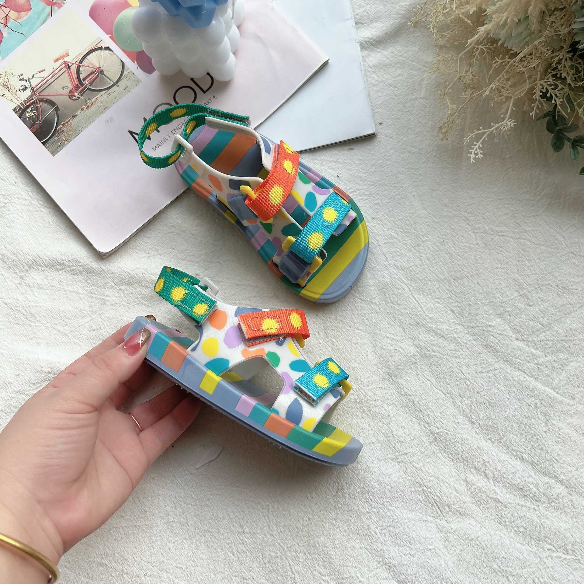 Sandals 2022 Mei * - Sha camouflage painted pattern boys and girls jelly sandals beach shoesY2503152GEA
