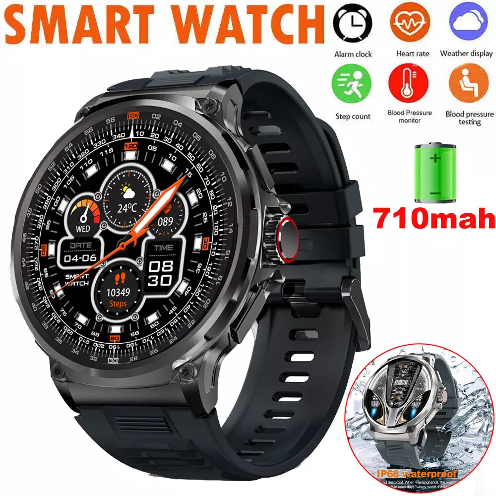 Regarder Smart Call indestructible Watch Tactical Smartwatch RAPIDE CARADE ALAPHOP