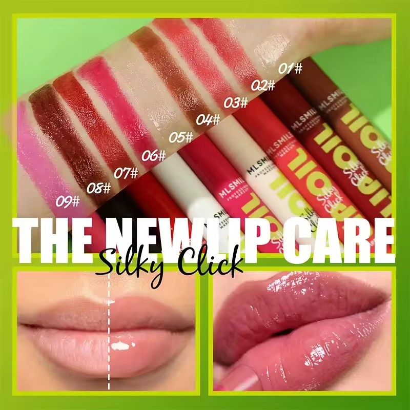 Mirror Glass Solid Lip Glaze Water Light Creamy Lip Gloss 12Hr Moisturizing Tint Avocado Lip Oil Balm Press Lipstick Cosmetic
