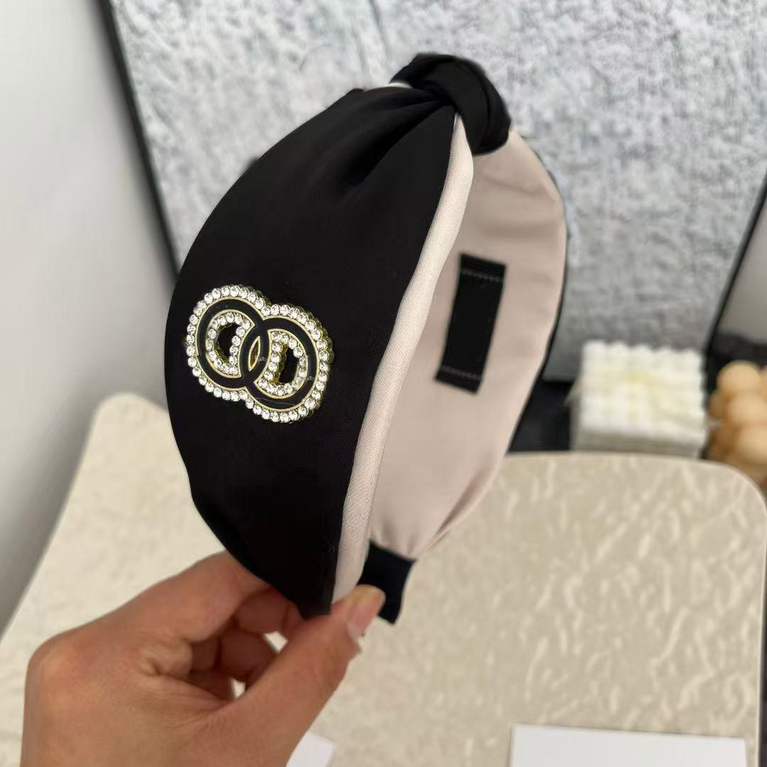 Vintage Print Geometry Headbands for Women Wide-brimmed Thicken Spring HairBands HeadWrap Cloth Fabric Headwear Street Fashion HeadScarf Classic HairJewelry