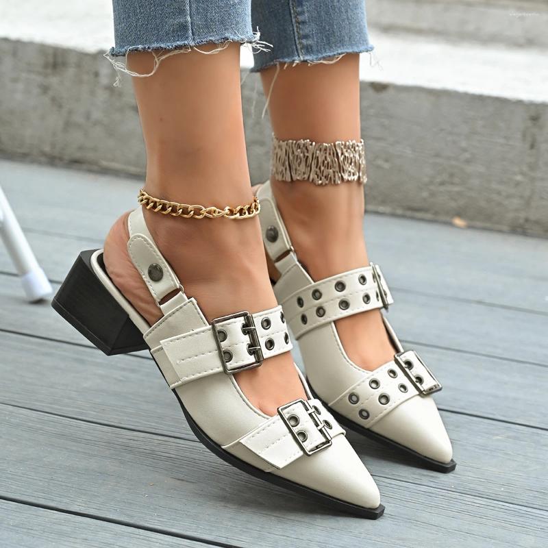 2025 S Fashion Designer Sandals Women Platform Pointed Toe Spring Shallow Flats Slip On Outdoor Shoes Big Size Atos De Mujer