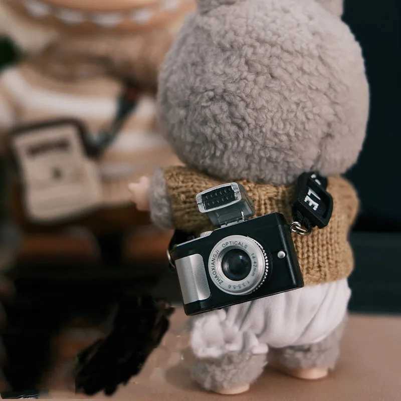 17cm Labubu Customized Premium Shoulder Bag Mini Camera Decorative Accessories OB11 Handbag Cotton Doll Decorative AccessoriesT250313