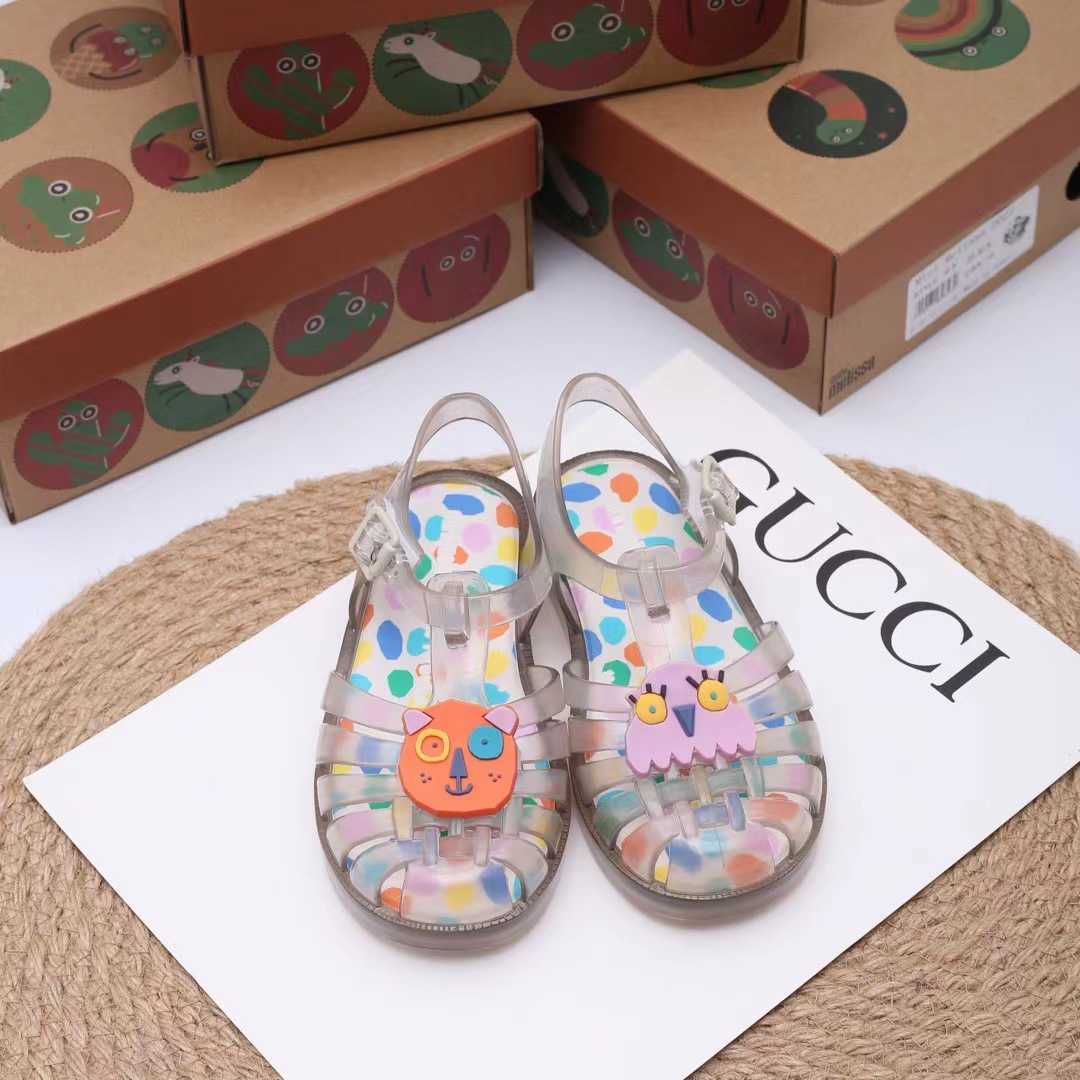 Sandals 2022 new Melissa flower planet boys and girls woven hollow sandals Baotou jelly fragrant shoesY250315F4SW