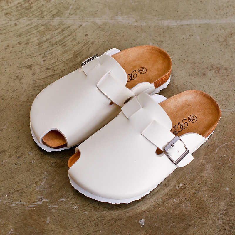 Sandals Ruizu new spring and autumn childrens Cork slippers fashion girls Korean version sandals boys beach shoes Baotou Korean versionY250315TMN9