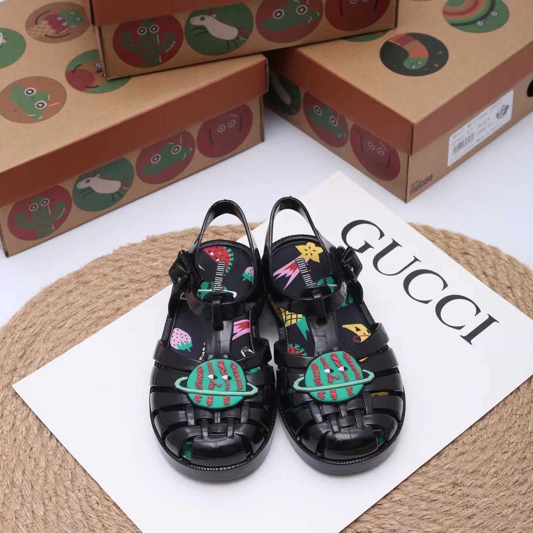 Sandals 2022 new Melissa flower planet boys and girls woven hollow sandals Baotou jelly fragrant shoesY250315F4SW