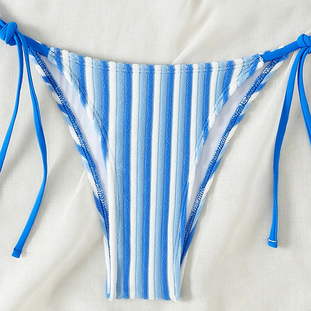9 colors towels shoulder straps striped bikini swimsuit suitable for womens summer beach vacations low waist 250321