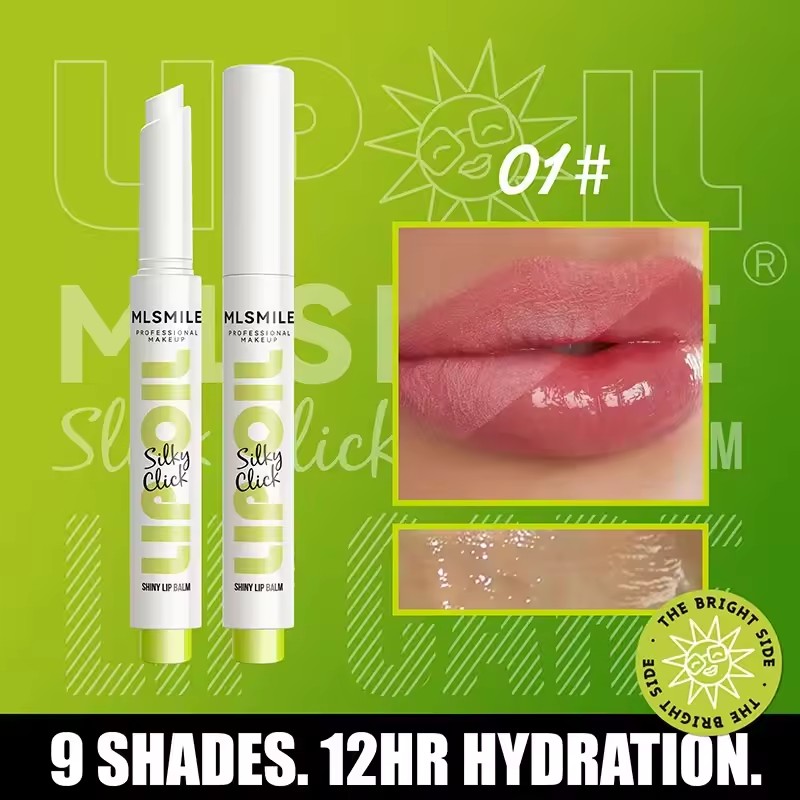 Mirror Glass Solid Lip Glaze Water Light Creamy Lip Gloss 12Hr Moisturizing Tint Avocado Lip Oil Balm Press Lipstick Cosmetic