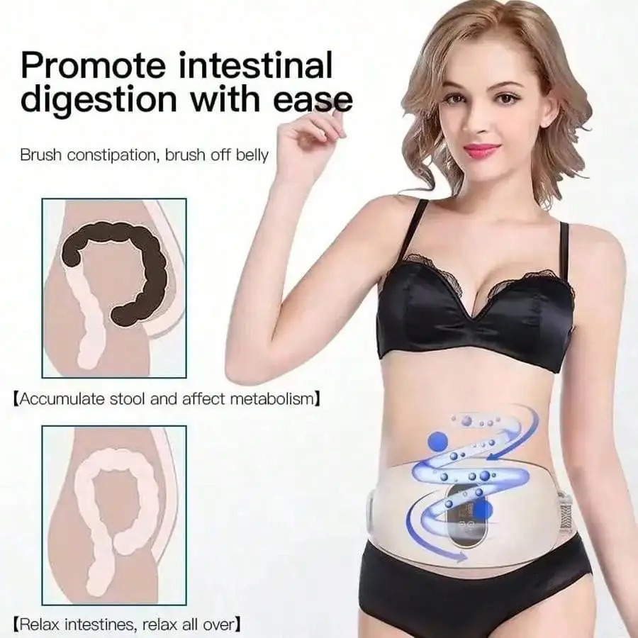 Rechargeable Waist Belt Body Slimming Machine Waist Fitness Massager Weight Loss and Body Shaping Instrument Constipation Relief 250314