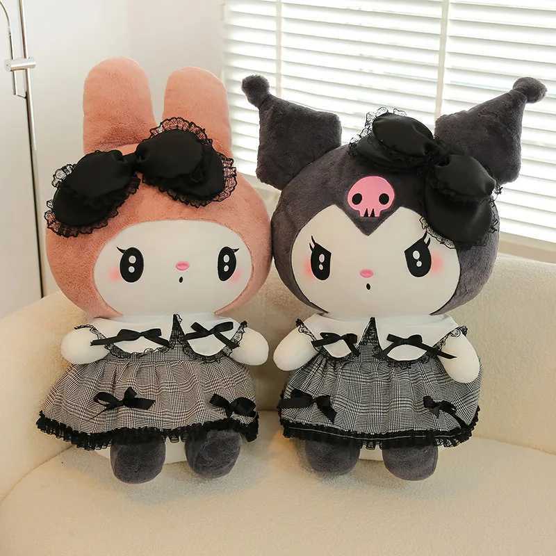 Big Size Kuromi Melody Cinnamoroll Plush Toys Pillow Anime Stuffed Doll Anime Sofa Cushion Girls Room Decoration Xmas GiftXJ250314