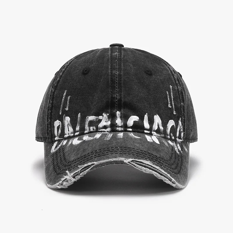 Hip hop Letters Soft Top Men Large Size Hole Baseball Cap Womens Outdoor Travel AllMatching Breathable Personality Peaked 250313