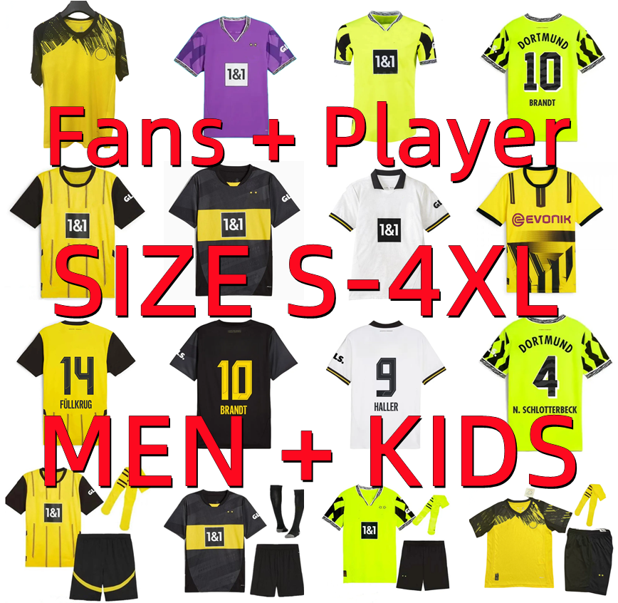 24 25 26 ADEYEMI BRANDT DORTMUND soccer jerseys 2025 2026 Player version EMRE CAN GITTENS Schlotterbeck REYNA GUIRASSY BEIER football shirt men kids maillot de foot