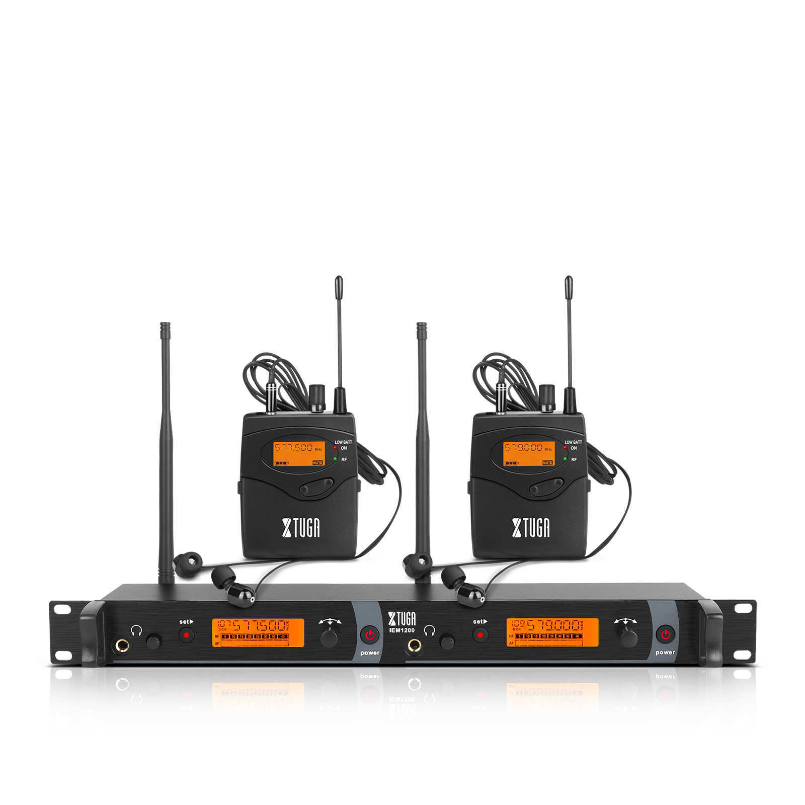 Microphones SM-2050 Professional Ear Monitoring System 2-channel Multi Body Back Monitor with Wireless Ear Monitoring for Stage Use J240830