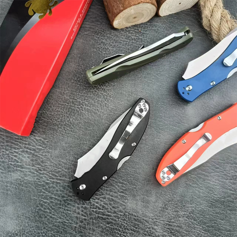 Portable Multifunctional Folding Knife with D2 Steel Blade, Nylon Fiber Handle High-Quality Survival EDC Hunting Tool for Outdoor Use - Models 15535, 
