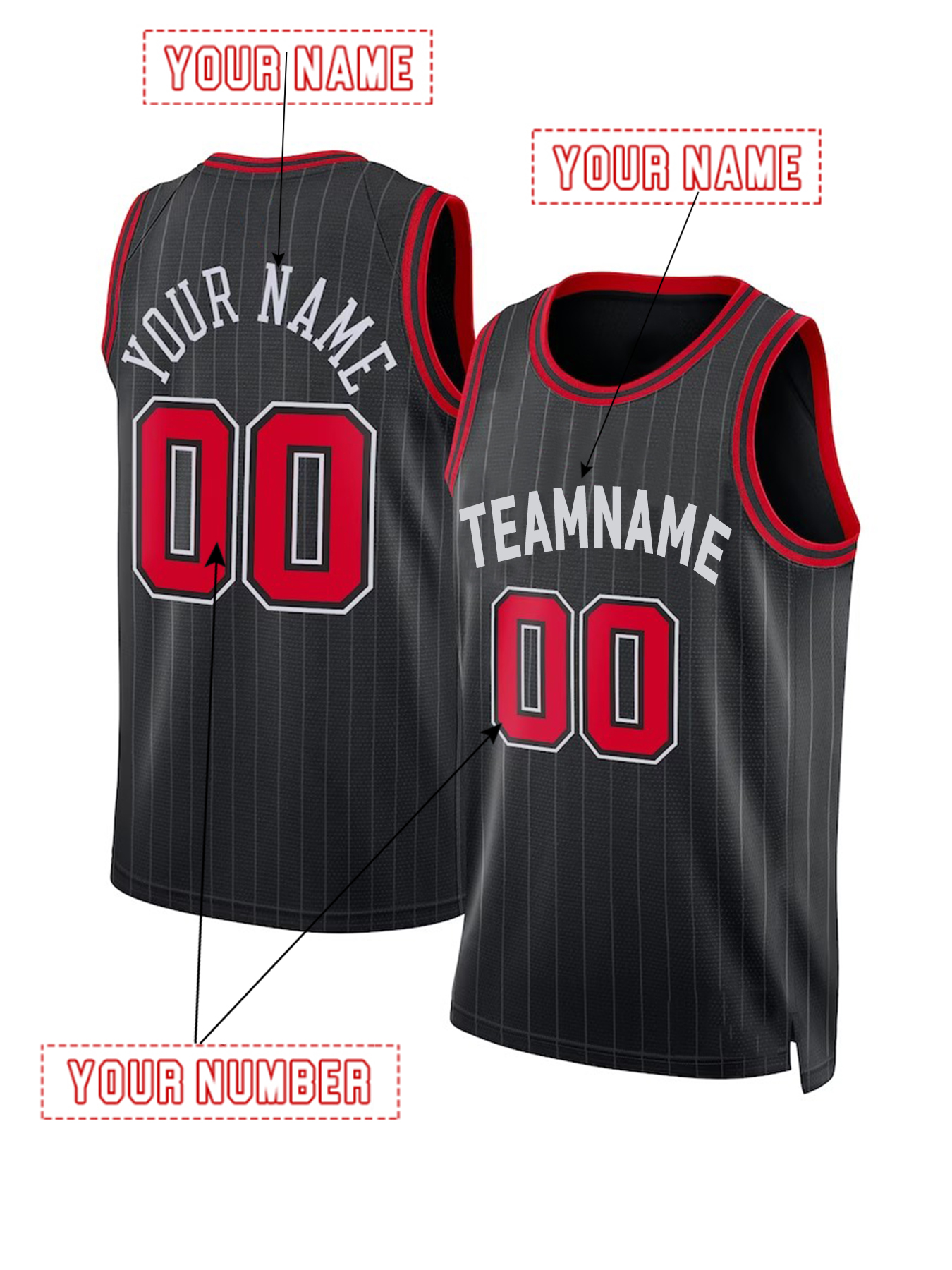 Custom Stitched Basketball Jersey - Personalized with Any Name & Number - Horton-Tucker, Buzelis, Carter, Dosunmu, Duarte