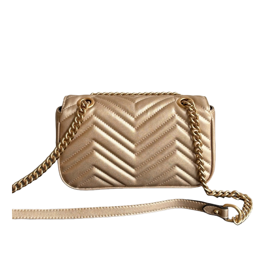 Genuine Leather Brand Designer Women Bag Shoulder Bags Handbags lady girls Purse Luxury Fashion original design golden silver color wholesale