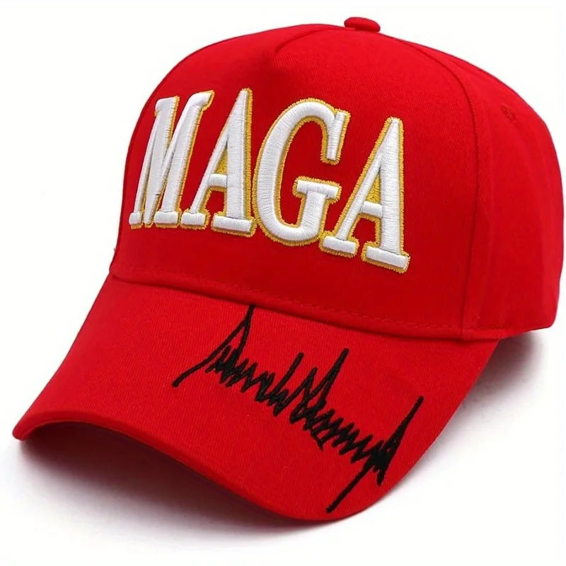 Trump Hat MAGA Makes America Great Again Donald Trumps Slogan and American Flag Womens Business Gifts 250313