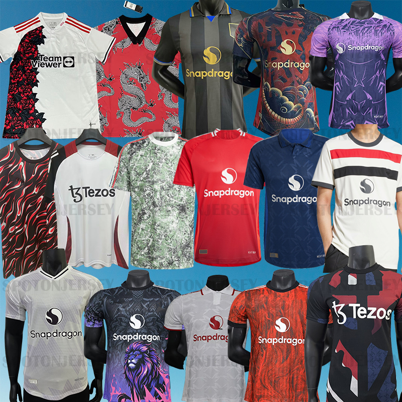 3XL 4XL manchestee MAINOO MOUNT united soccer jerseys CASEMIRO GARNACHO HOJLUND Player Long Sleeves football shirts stone rose manchesteeunited 25 26 kids kits
