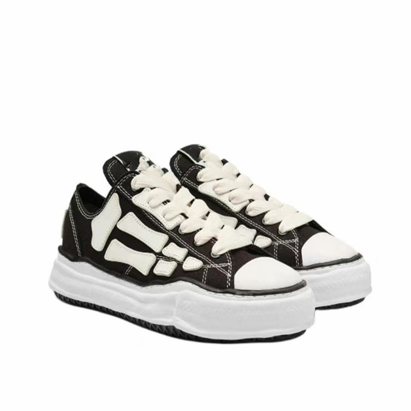 Shoes Mason Miharas Ami Skeles Low Canvas Head Lace-up Men's Black Sneakers Size 36-45
