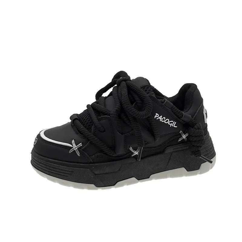 2025 new plus size high aesthetic thick soled women's designer trendy fashion couple casual bread sneakers1