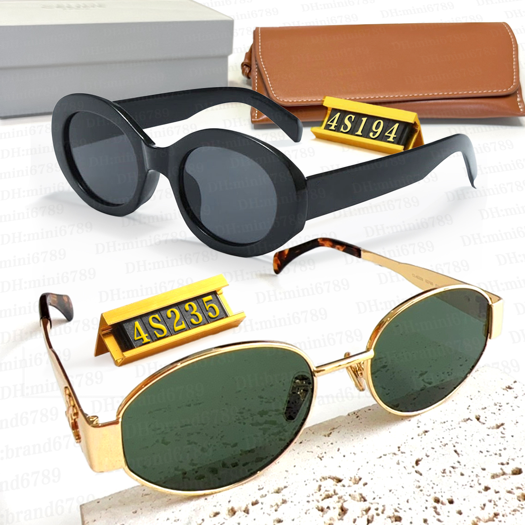 Designer sunglasses for women Sunglasses Same as Lisa Street Photo Oval Metal Frame Men's celin Glasses Arc de Triomphes glasses UV400 Eyewears des Lunettes de Soleil