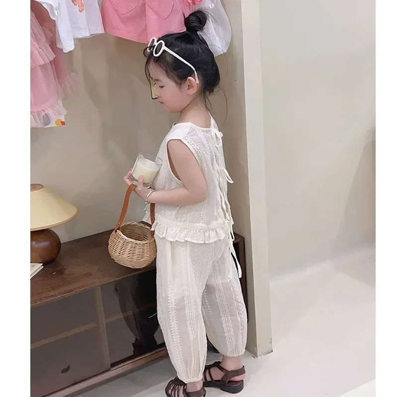 Girls Clothing Set Summer Childrens Baby Top and Pants Two Piece Set Girls Summer Outfit 250314