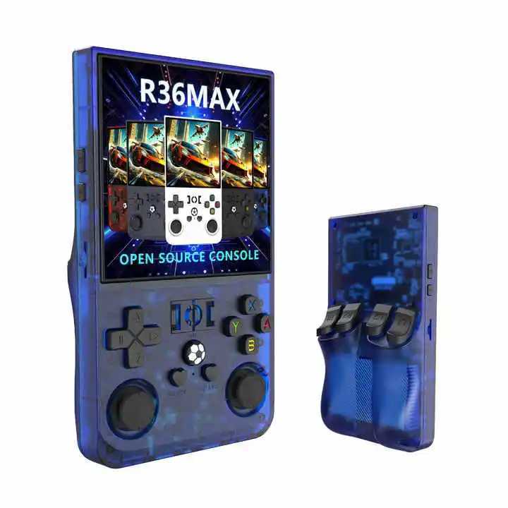 R36max Handheld Retro Game Console 4 Inch HD Large Sn Portable Pocket Video Player Open-Source Linux System R36 Max GamesXJ250314
