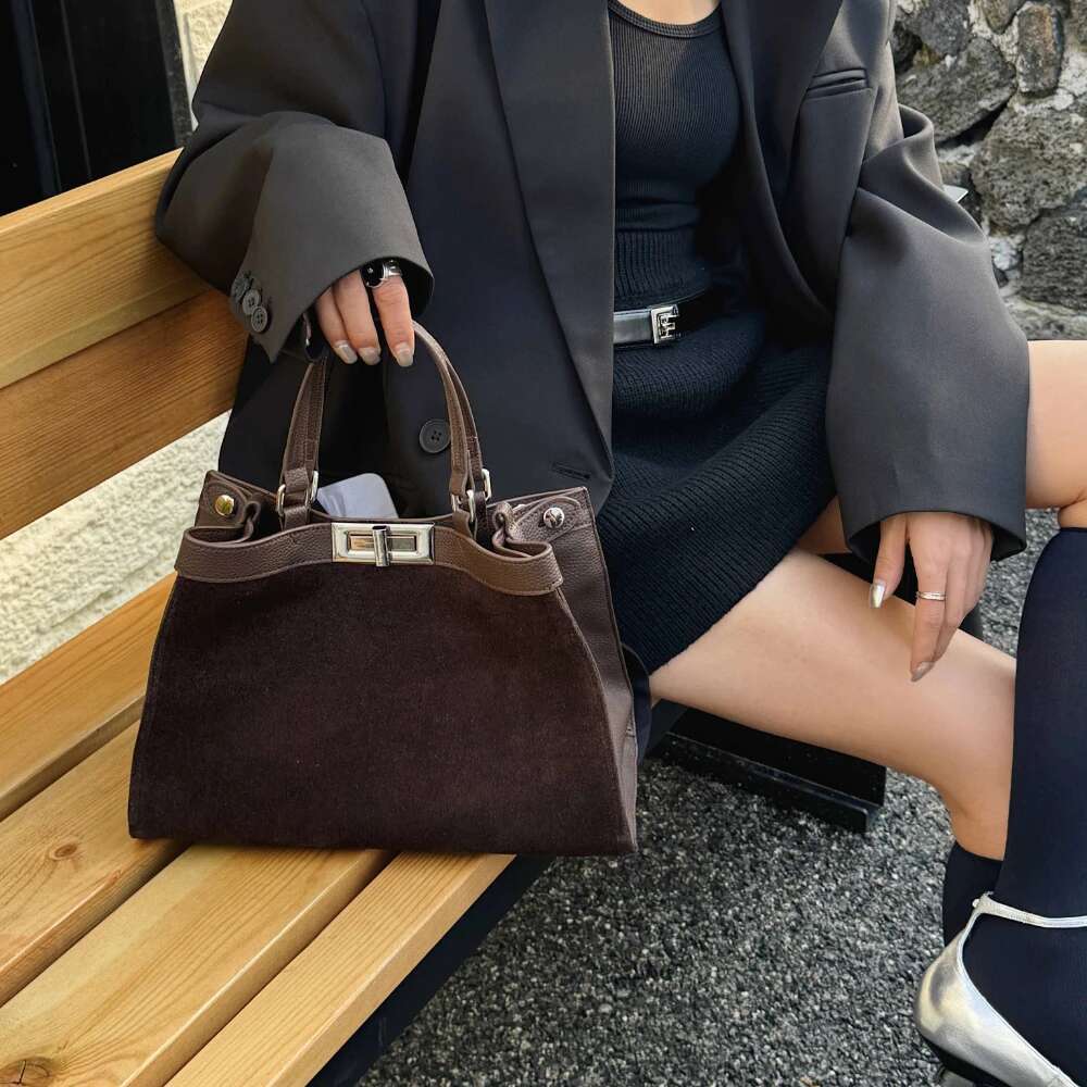 Motingsome Leather Handbag Fashion Women Crossbody Satcheles Real Genuine Suede Tote Purses Lady Daily Bags New