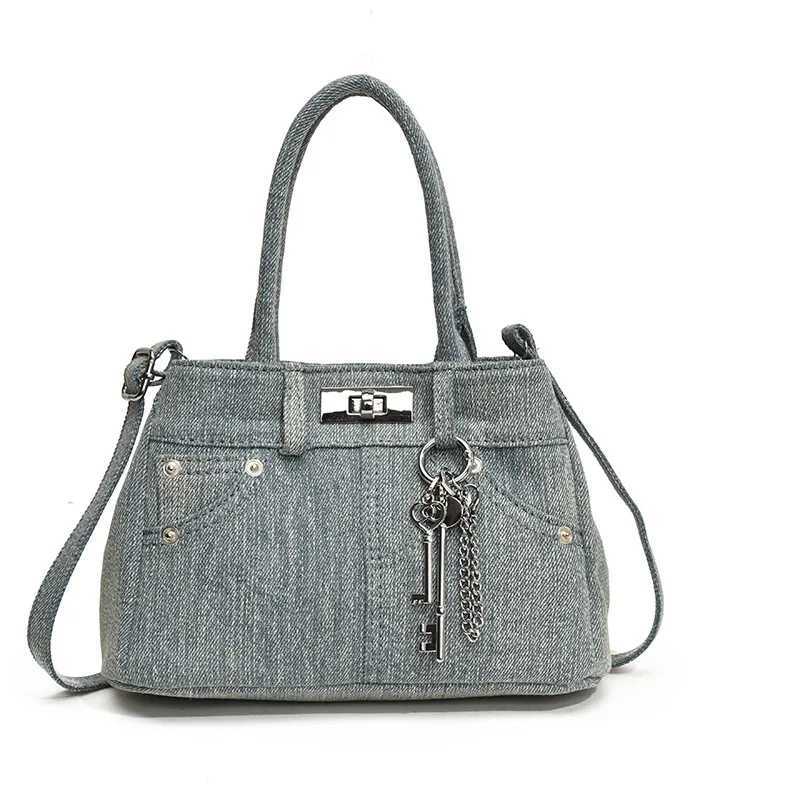 Hot Women Crossbody - Denim Lock Design, Stylish Shoulder Bag For Everyday Use - Design,