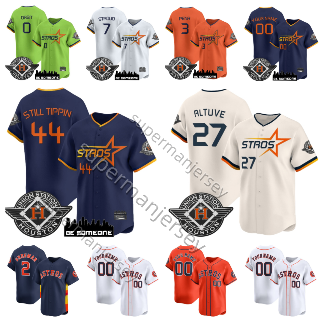 2025 baseball Custom jersey Men Houstons Astros baseball Jose Altuve Scott Bregman Pena
