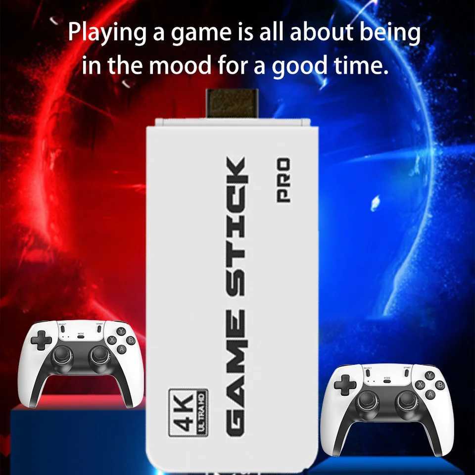 M8 4K Pro Game Stick 64G 30000+ Video Game Console 2.4G Double Wireless Controller 4K Retro Game TV Stick Retro Classic GamesXJ250314