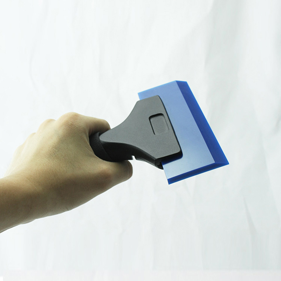 Streak-Free Water Blade Squeegee for Perfect Auto Detailing | Short Handle Design with Hard Rubber Blade for Quick Window Tinting & Household Glass Cl