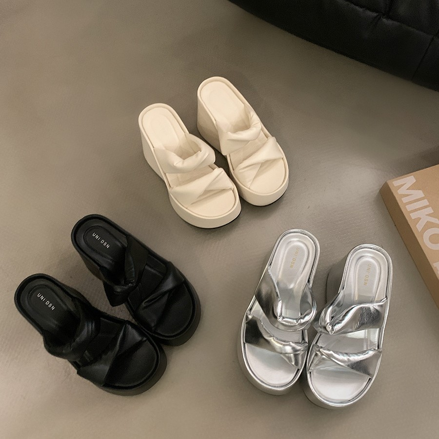 free shipping designer sandals Wedge women sliver black beige white slippers slides outdoor casual shoe sandal slipper trainers sneakers 2025