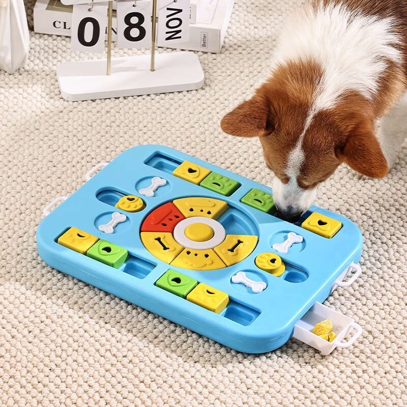 DHpet Interactive Dog Puzzle Toy for Large, Medium, Small Dogs and Cats, 4 Ways to Play, Slow Feeder, Promotes Digestion, Easy to Clean, 1.54 Pounds