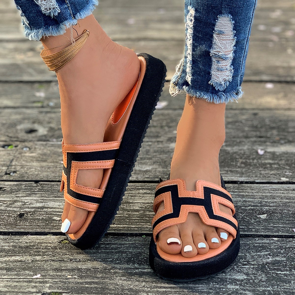 free shipping designer Sandals for woman outdoor shoes soft sole Solid Beach slipps womans size 36-43