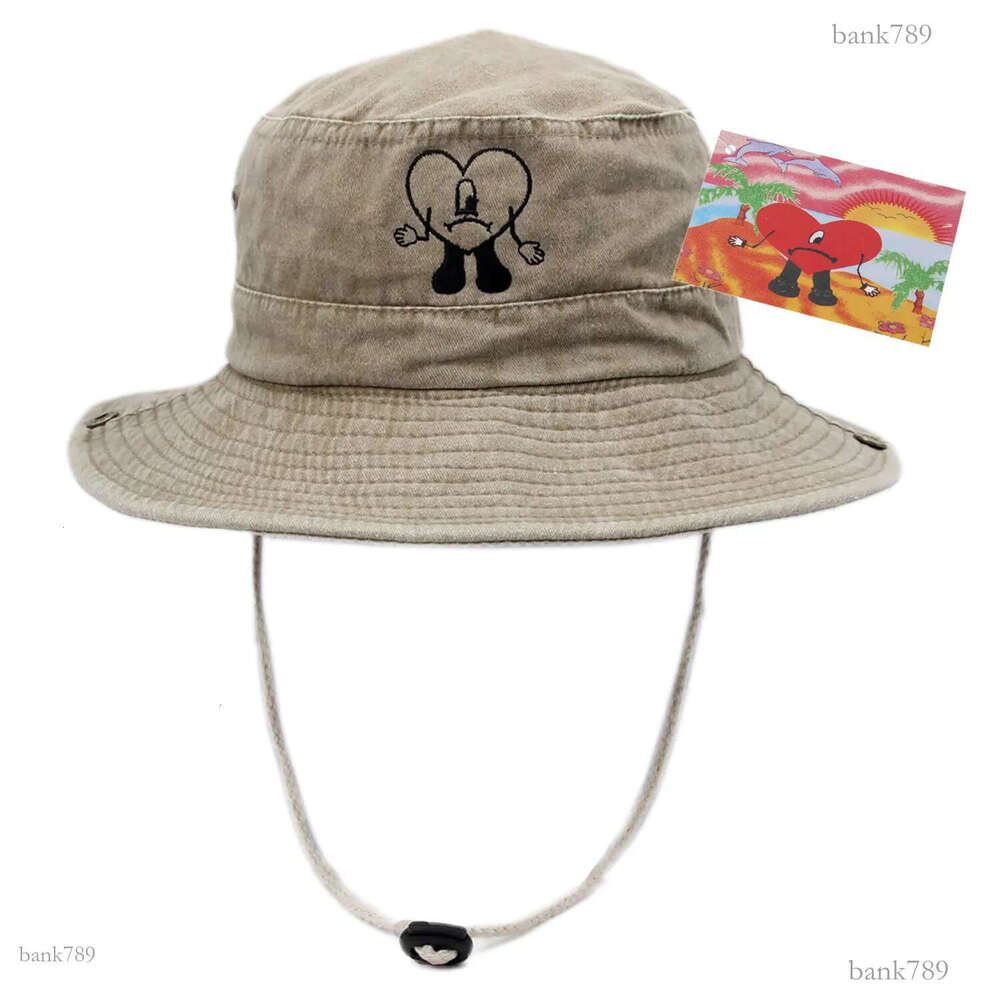 Wide Brim Hats Bucket Hats Cotton Embroidered Bad Bunny Fisherman Hats UN VERANO SIN TI Bucket Hat Woman Summer Foldable Sun Hat Man Beach Hat 230322