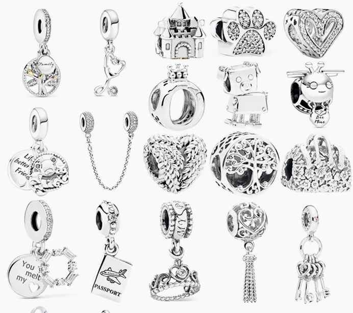 New Authentic Popular 925 Sterling Silver Pinwheel Fox Crown Pendant Beads Fit Original Charm Silver Bracelet Ladies Jewelry Fashion Accessories